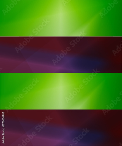 Horizontal vector illustration of a multicolored background with three horizontal divisions