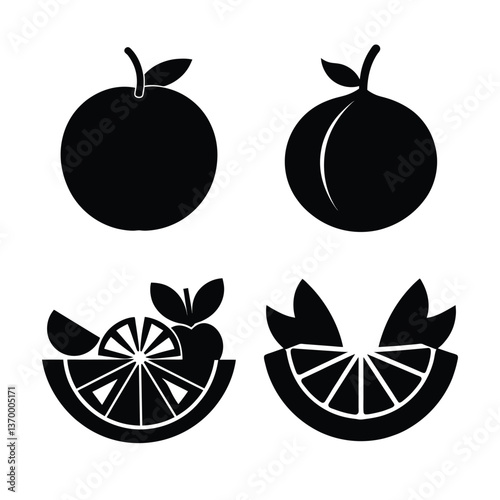 set of fruit icons