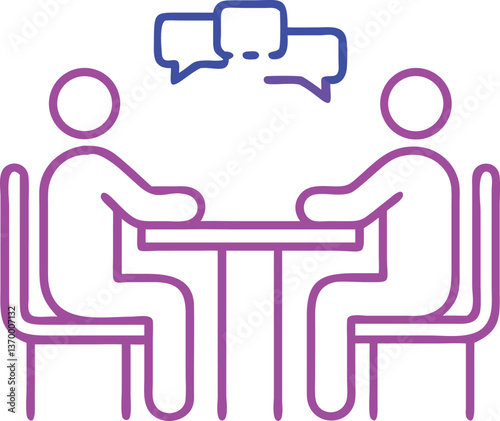 A professional handshake icon with a background of a desk and documents