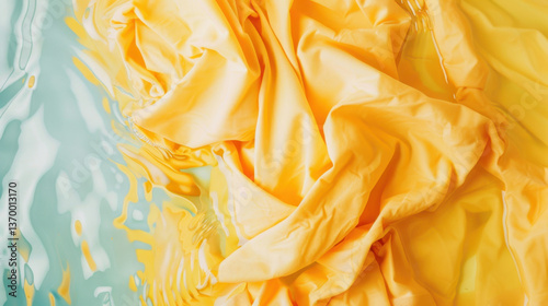 yellow clothes soaked in water before washing