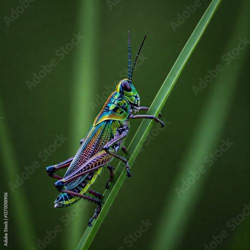 The Rainbow Grasshopper – A Tiny, Vibrant Hopper That Looks Like a Moving Piece of Modern Art