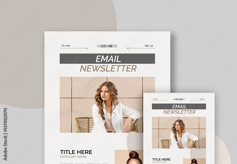 Email Template Layout Stock Template | Adobe Stock