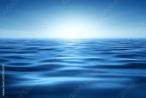 Wallpaper Mural Serene Ocean Waves, A Tranquil Blue Landscape Torontodigital.ca