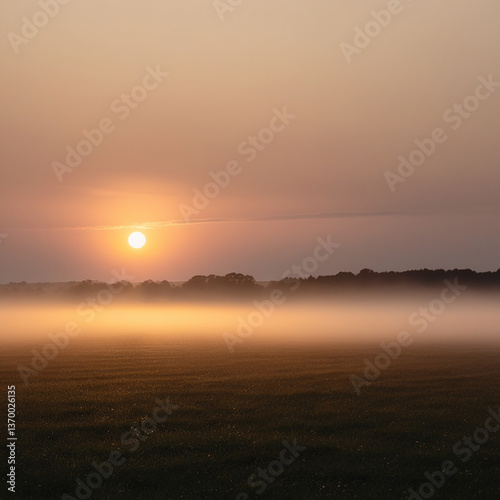 sunset over the river