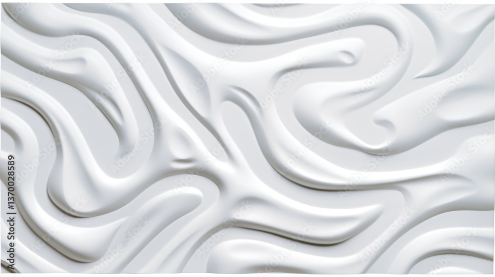 Abstract White Swirl Pattern Texture - 3D Relief Wall Panel Design Abstract White Swirl Pattern Texture - 3D Relief Wall Panel Design
