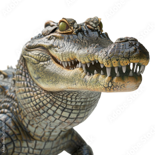 Crocodile white background