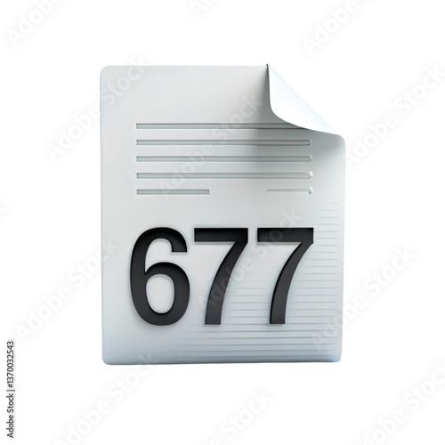 Document isolated on transparent background  
