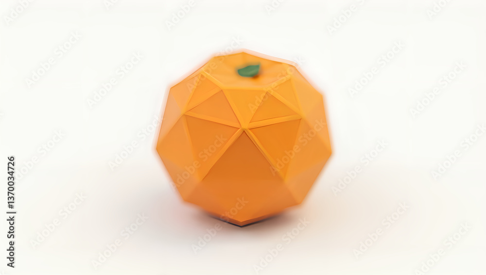 Simplicity in Citrus: 3D Low Poly Art Simplicity in Citrus: 3D Low Poly Art