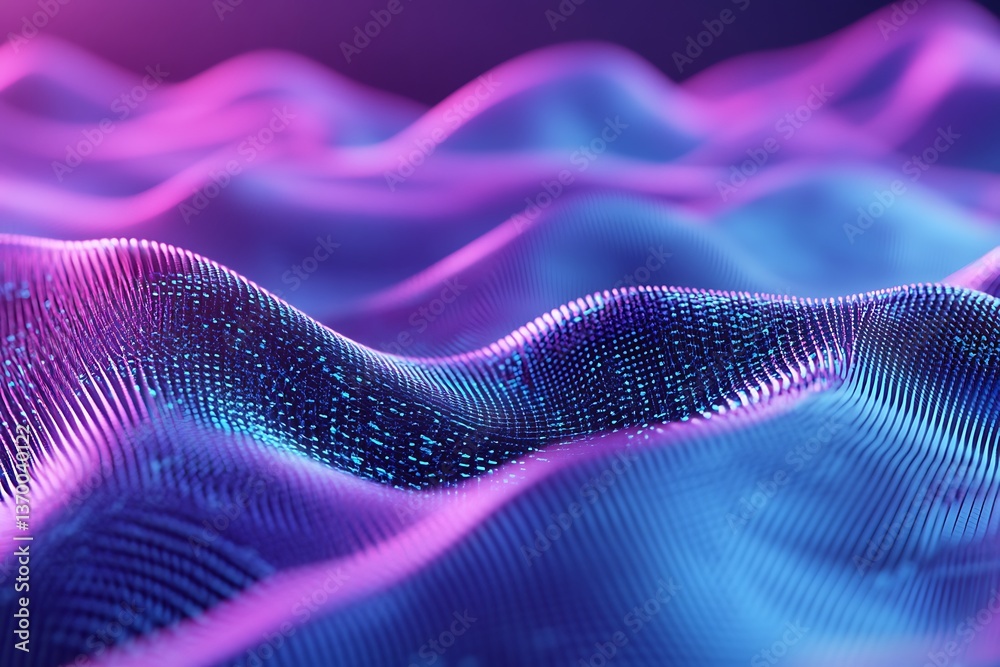 Abstract Digital Wave Technology Art Abstract Digital Wave Technology Art