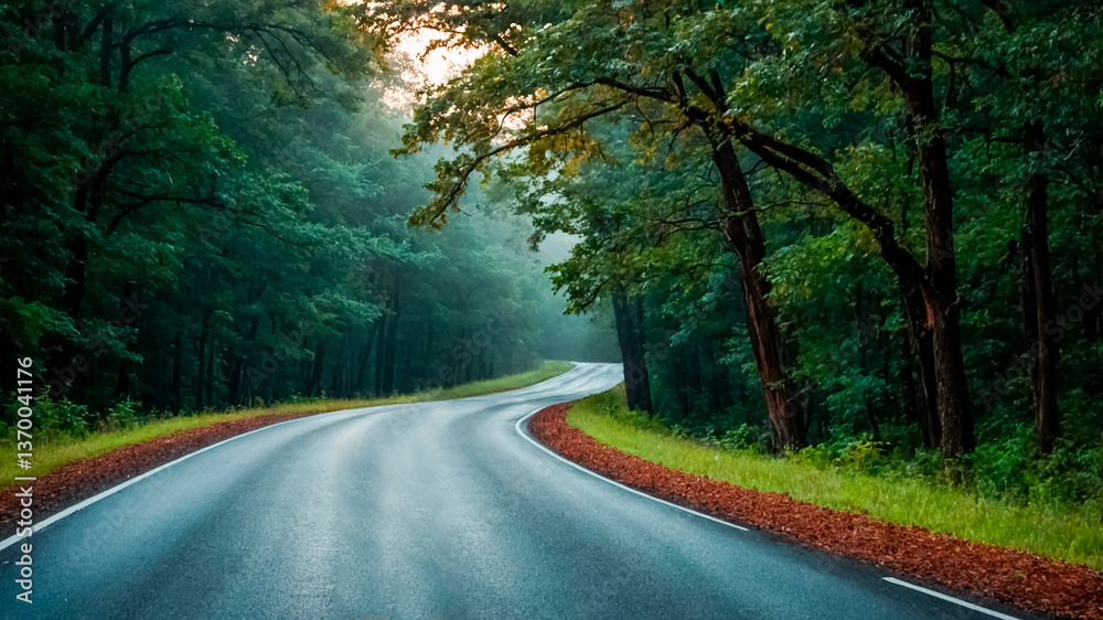 Fototapeta premium road in the forest