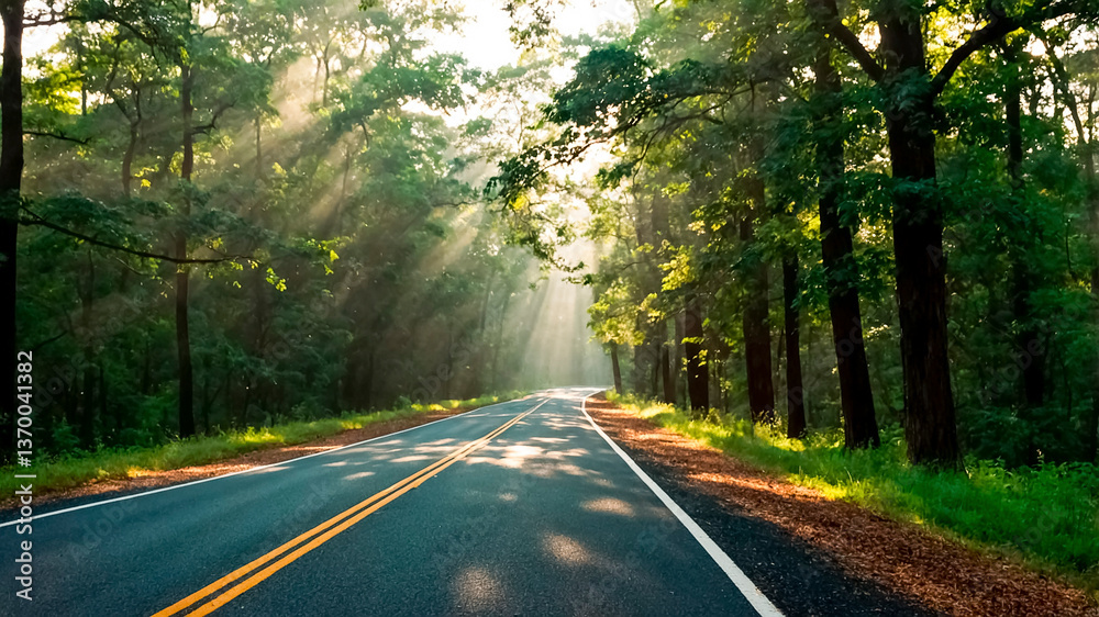 Obraz premium road in the forest