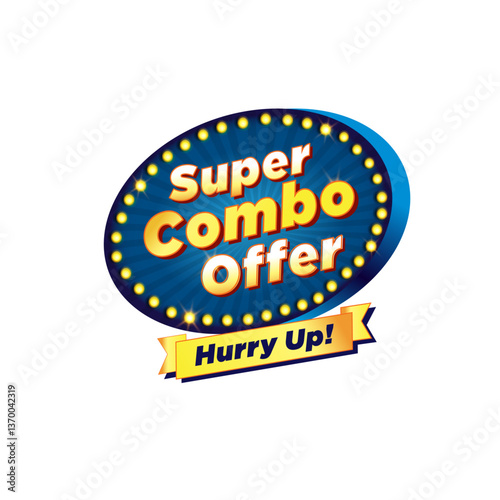 Super Combo Offer Logo Design Vector. Retail, Sale, Advertising