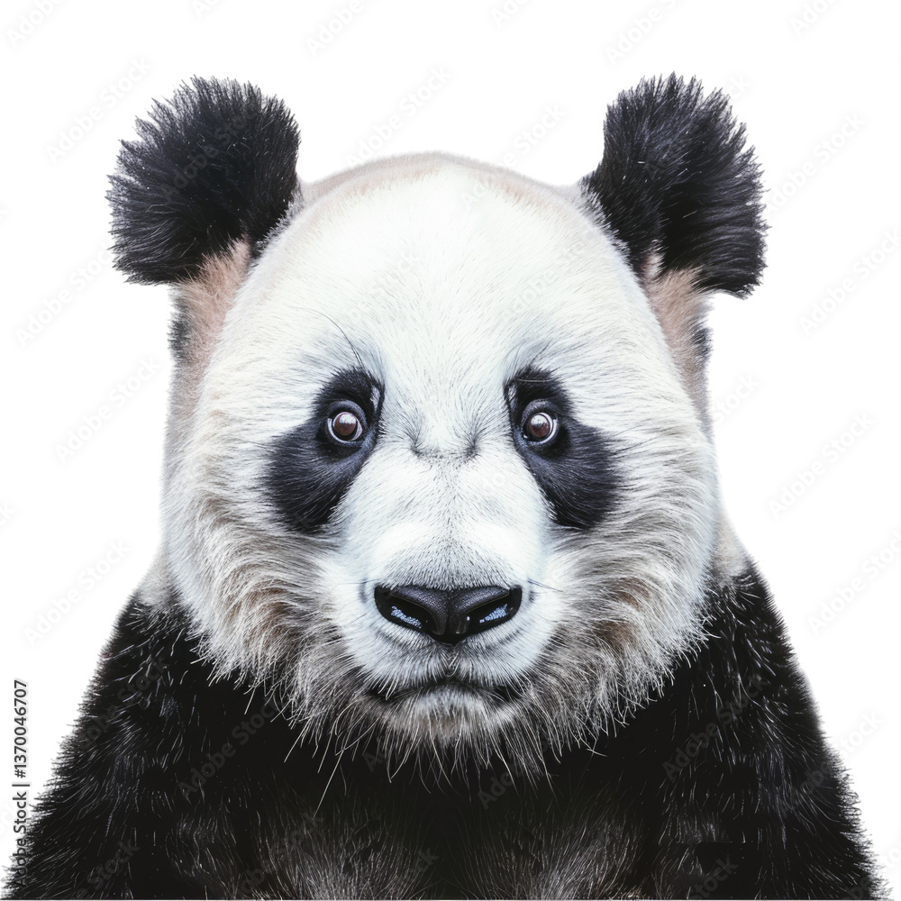 Obraz premium Panda white background