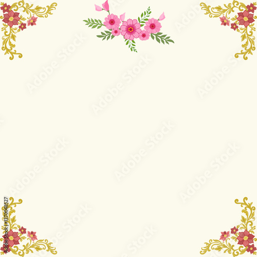 Vector floral patterns for photo frames and wedding cards.