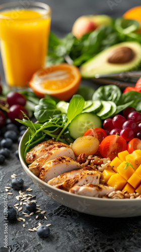 A Colorful Presentation of Nutrient-Rich Zd Diet Meal