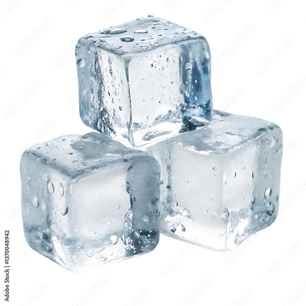 Obraz premium Ice cubes isolated