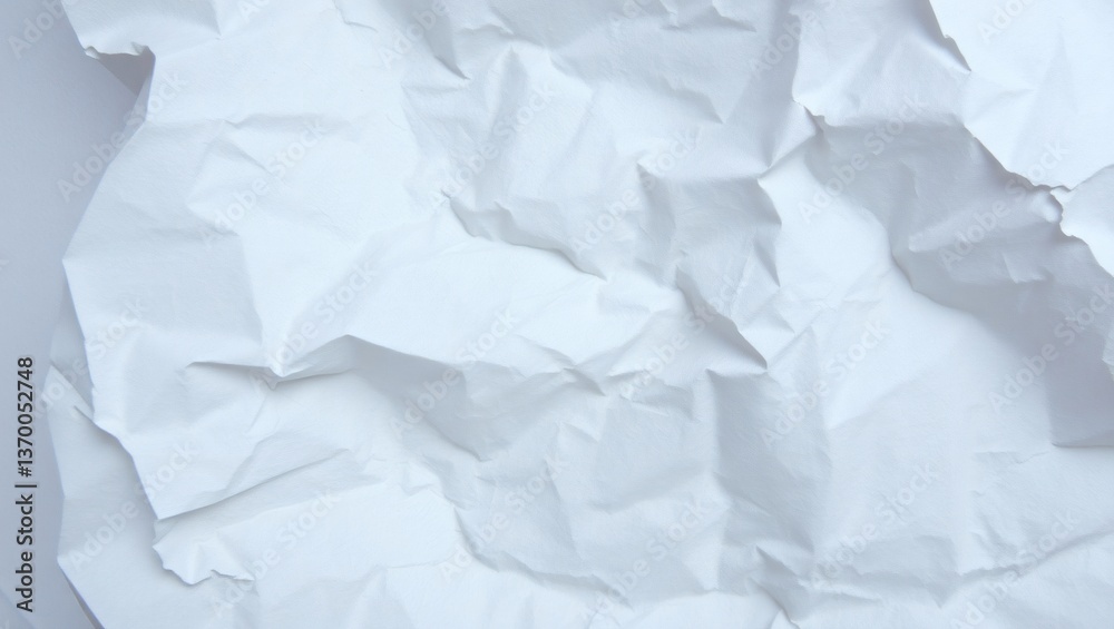 Obraz premium Crumpled white paper texture background