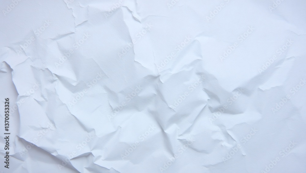 Fototapeta premium Crumpled paper background with wrinkled texture and a crushed paper ball