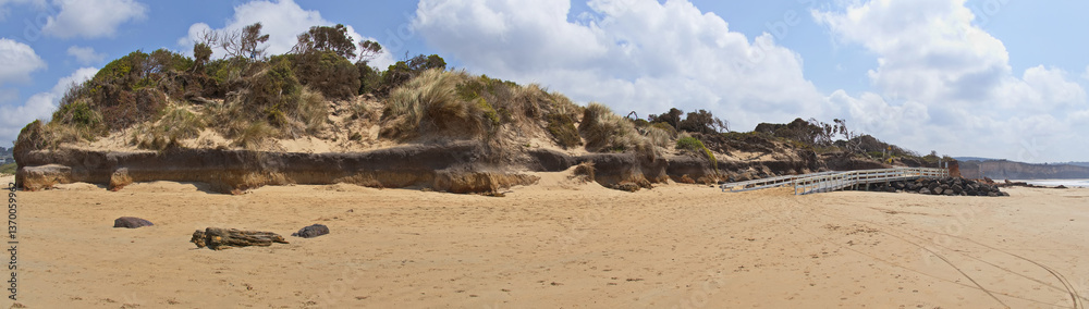 Panoramic view of the beach at Anglesea, Victoria, Australia
