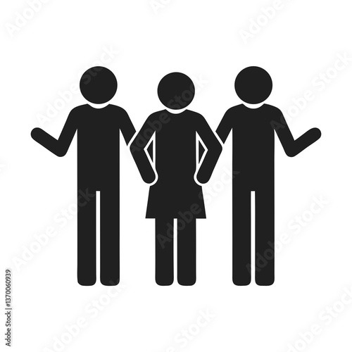 People Shrugging icon silhouette vector illustration