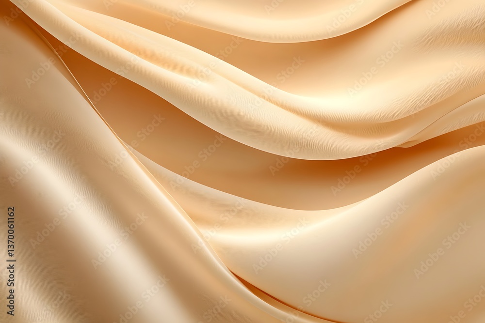 Fototapeta premium Beige Fabric Drape Texture Close-up