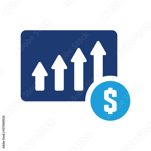 Increasing revenues icon