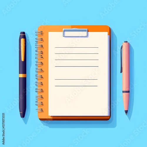 Spiral Notebook Planner with Pens Ready for Note Taking Business Office Supplies