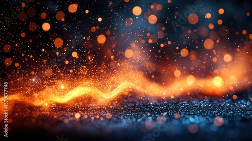 Glittering Particles with Shimmering Light and Vibrant Colors