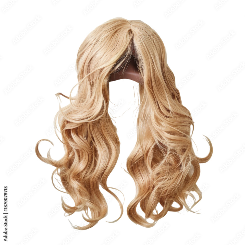 Naklejka premium wig for woman no background