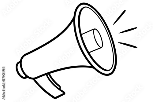 screaming megaphone silhouette vector illustration