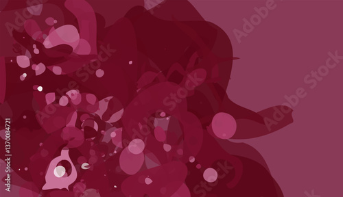 Abstract shapes in varying shades of deep red and pink. Overlapping forms. Fluid, organic shapes. Abstract background. Modern art style.  Rich color palette.  Soft, rounded edges.  Contemporary art.