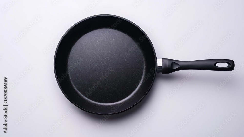 Non-stick Black Frying Pan Isolated on White Background Non-stick Black Frying Pan Isolated on White Background