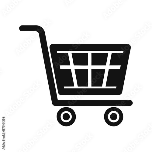 shopping cart silhouette icon design