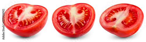 Wallpaper Mural Tomato isolated png. Tomato half collection on white or transparent background. Tomato slice with transparent shadow. Png no background. Full depth of field. Torontodigital.ca