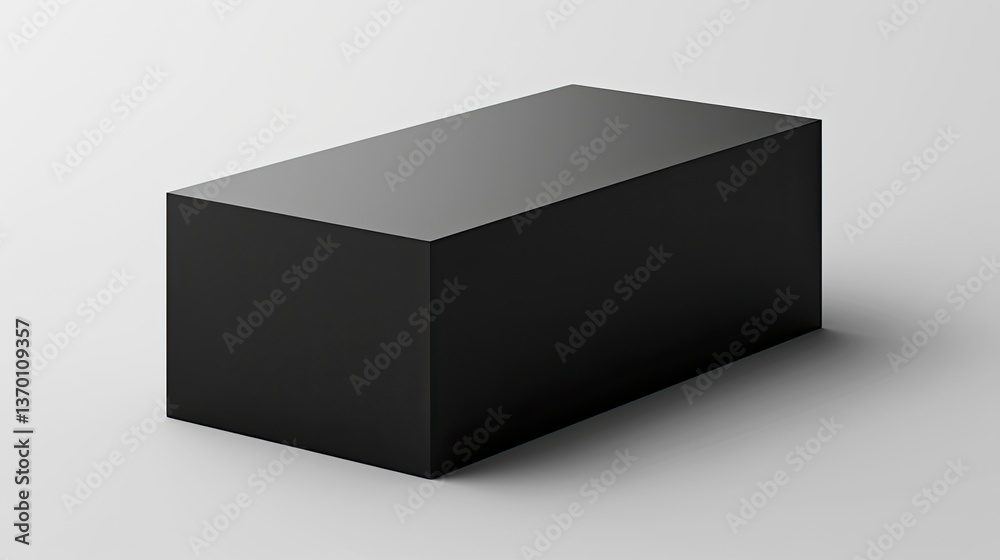Naklejka premium Blank black rectangular box