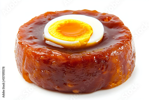 a dessert with a boiled egg on top