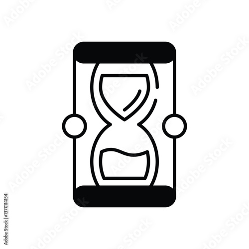 Hourglass  icon vector stock illustration