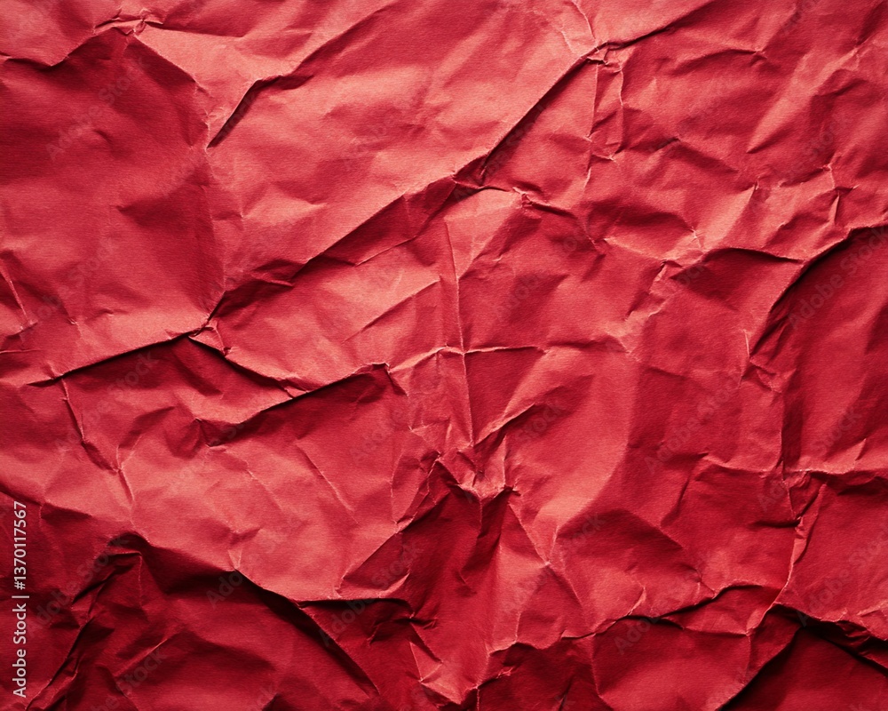 Crumpled Red Paper Texture Crumpled Red Paper Texture