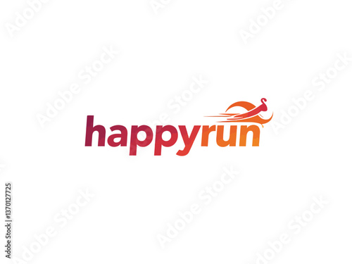 logo for a runners apparel company named Happy Run