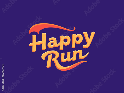 logo for a runners apparel company named Happy Run