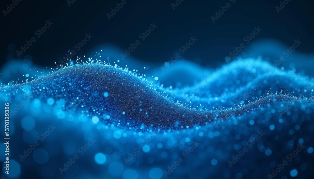 Fototapeta premium The rhythm of blue light waves