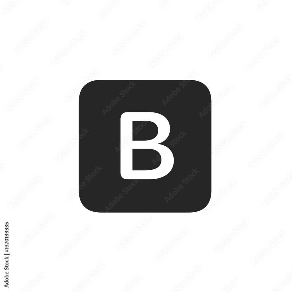 B Square Filled Icon B Square Filled Icon