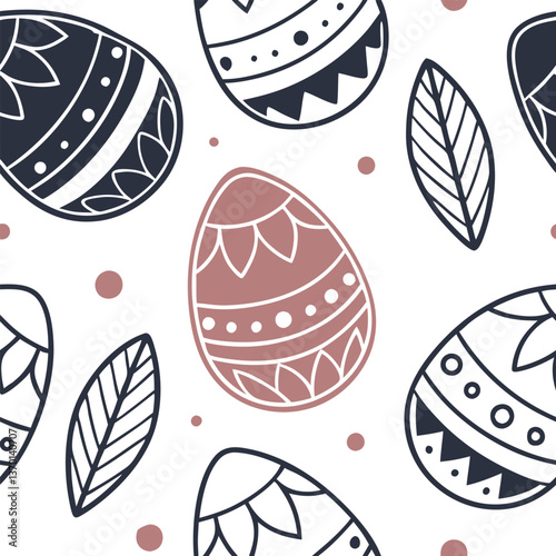 seamless pattern with easter eggs