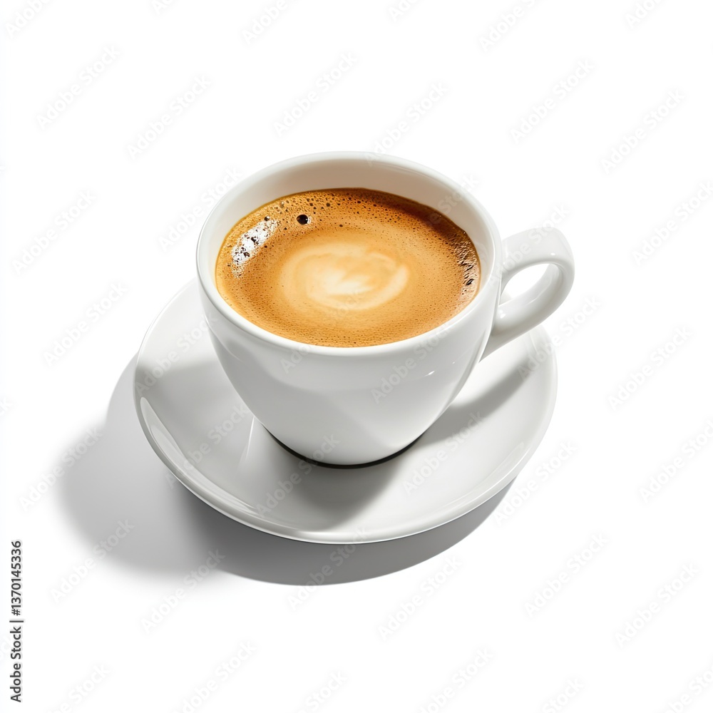 Naklejka premium Brewing espresso delight minimalist high-quality image close-up view rich essence captured