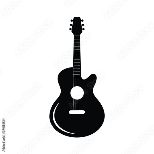 acoustic guitar vector illustration