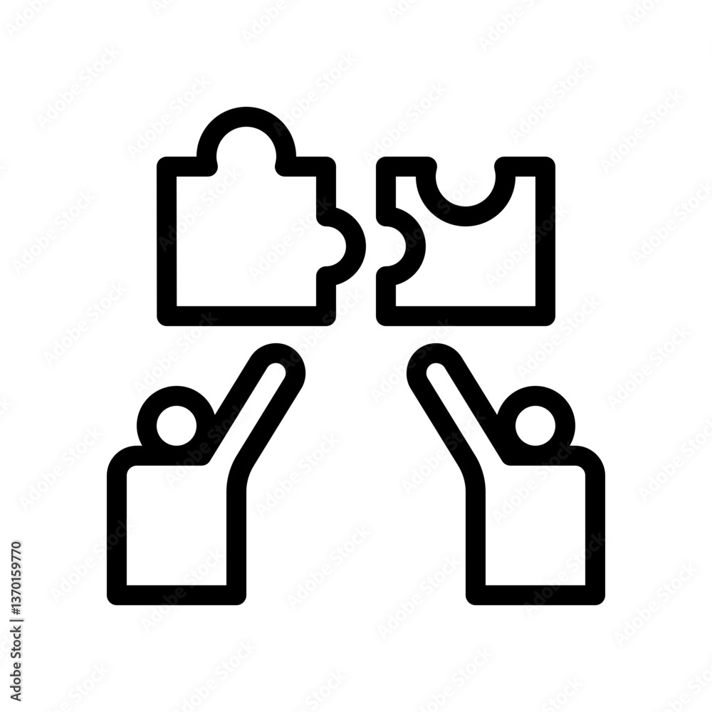 diversity line icon