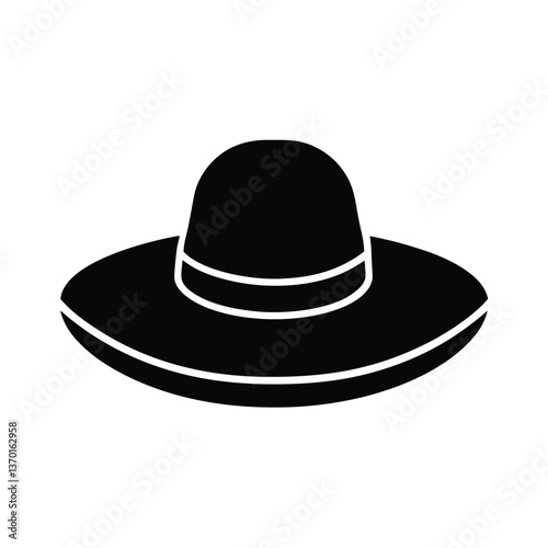 black hat isolated on white
