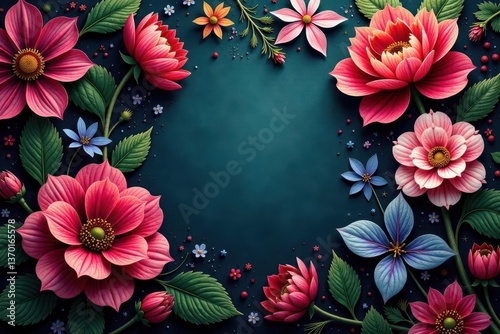 Intricate floral tapestry wallpaper, rich jewel tones, aesthetic, ornate, brocade