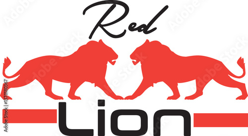 Leoni rossi di profilo