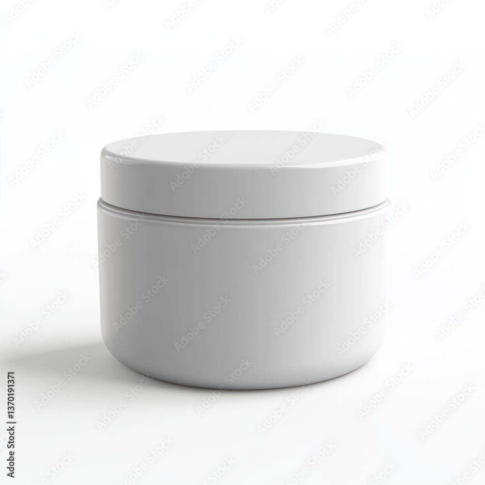 Elegant container mockup for showcasing skincare or cosmetic product line Elegant container mockup for showcasing skincare or cosmetic product line